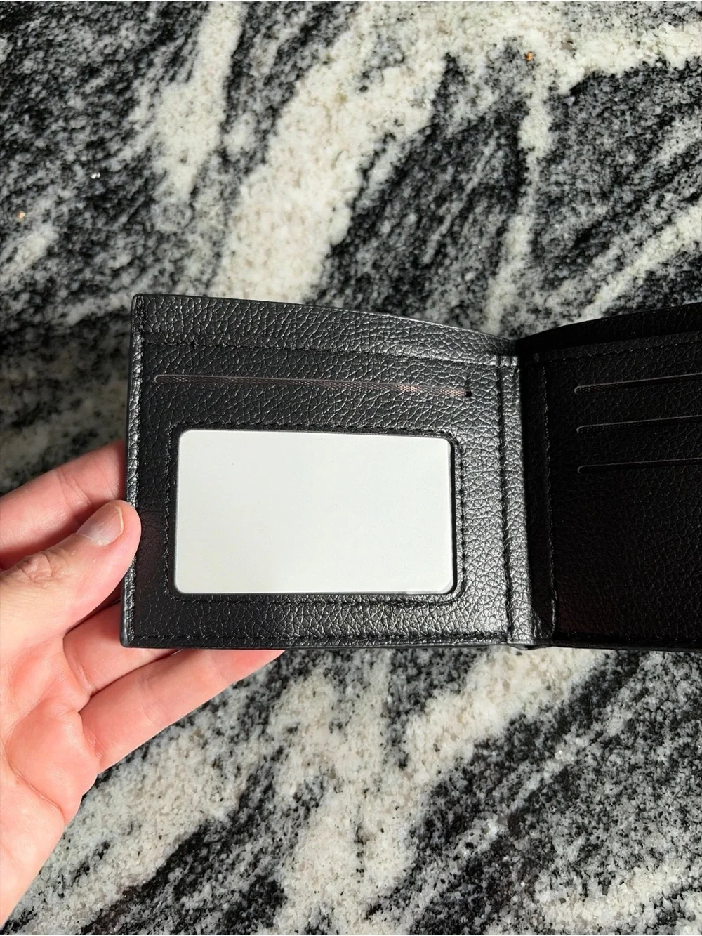 Milwaukee Tool Black Faux Leather Bifold Wallet Men's Card Holder NWOT